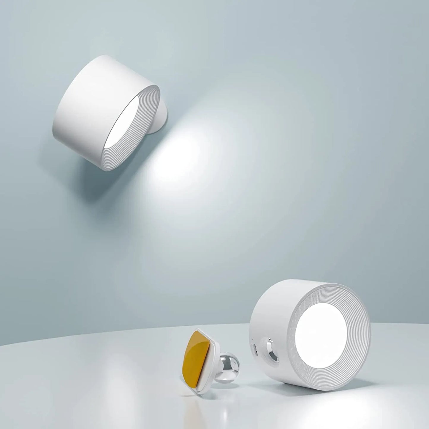 Lumora Spotlight Cordless Wall Lamp – Rechargeable, 360° Rotatable & Dimmable LED Light