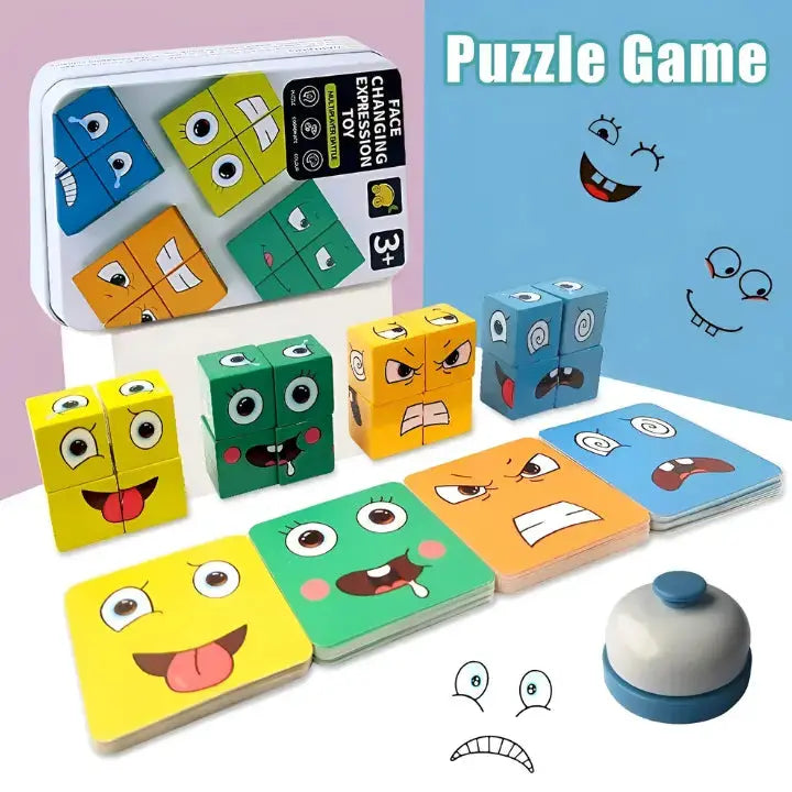 Wooden Learning Blocks Toy – Stack, Sort & Match Game (Ages 3+)