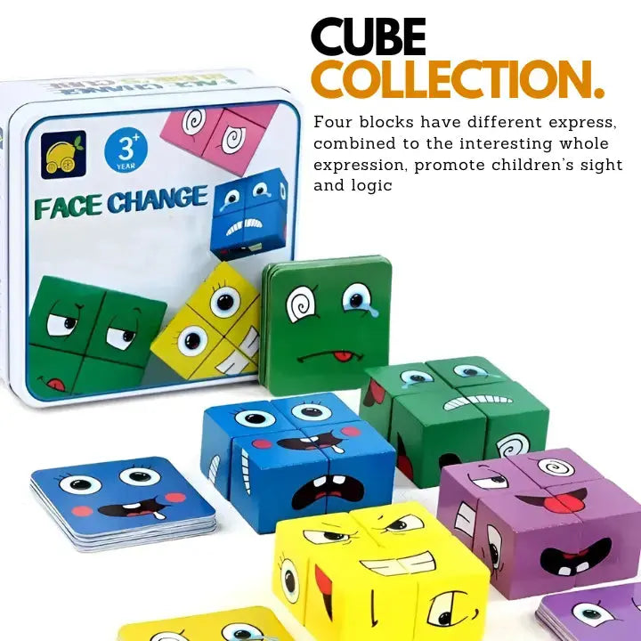 Wooden Learning Blocks Toy – Stack, Sort & Match Game (Ages 3+)