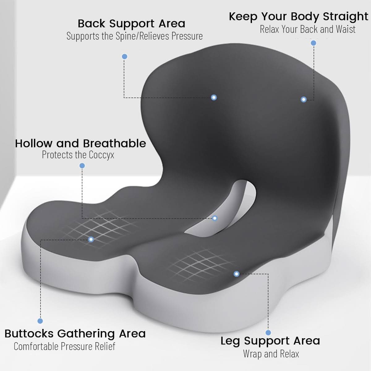 Memory Foam Seat Cushion for Comfort and Support