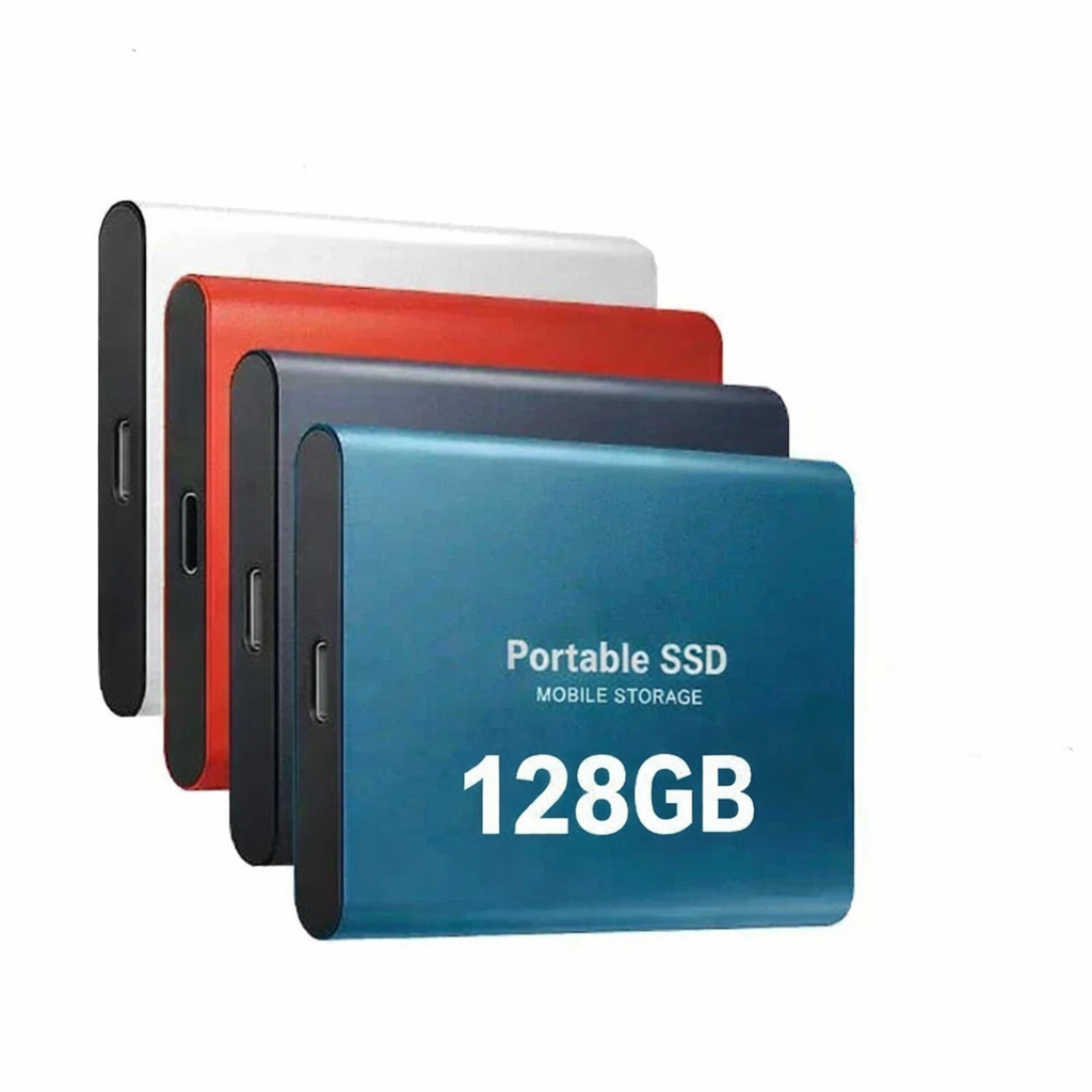 External Storage | Portable SSD 128GB | USB 3.1 & USB-C | Ultra-Compact | Shock-Resistant Design | DataVault