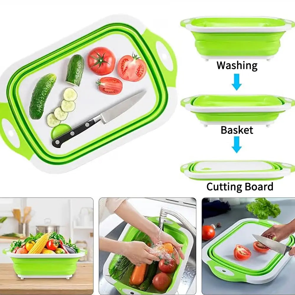 Collapsible Wash Basin with Drain Stopper