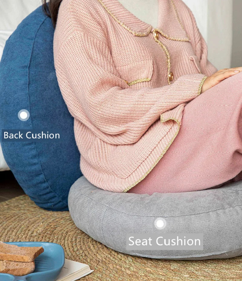 Comfortable Round Cushion for Yoga and Meditation – Floor Support Pillow for Mindfulness and Relaxation