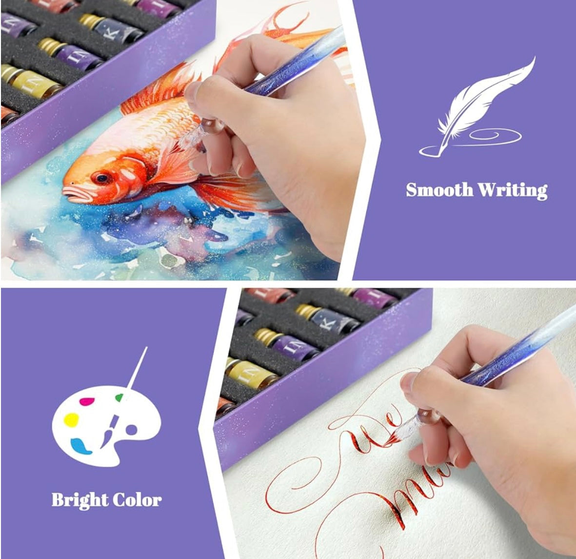 Crystaldip Magic Pen Glass Dip Pen Set for Calligraphy and Art