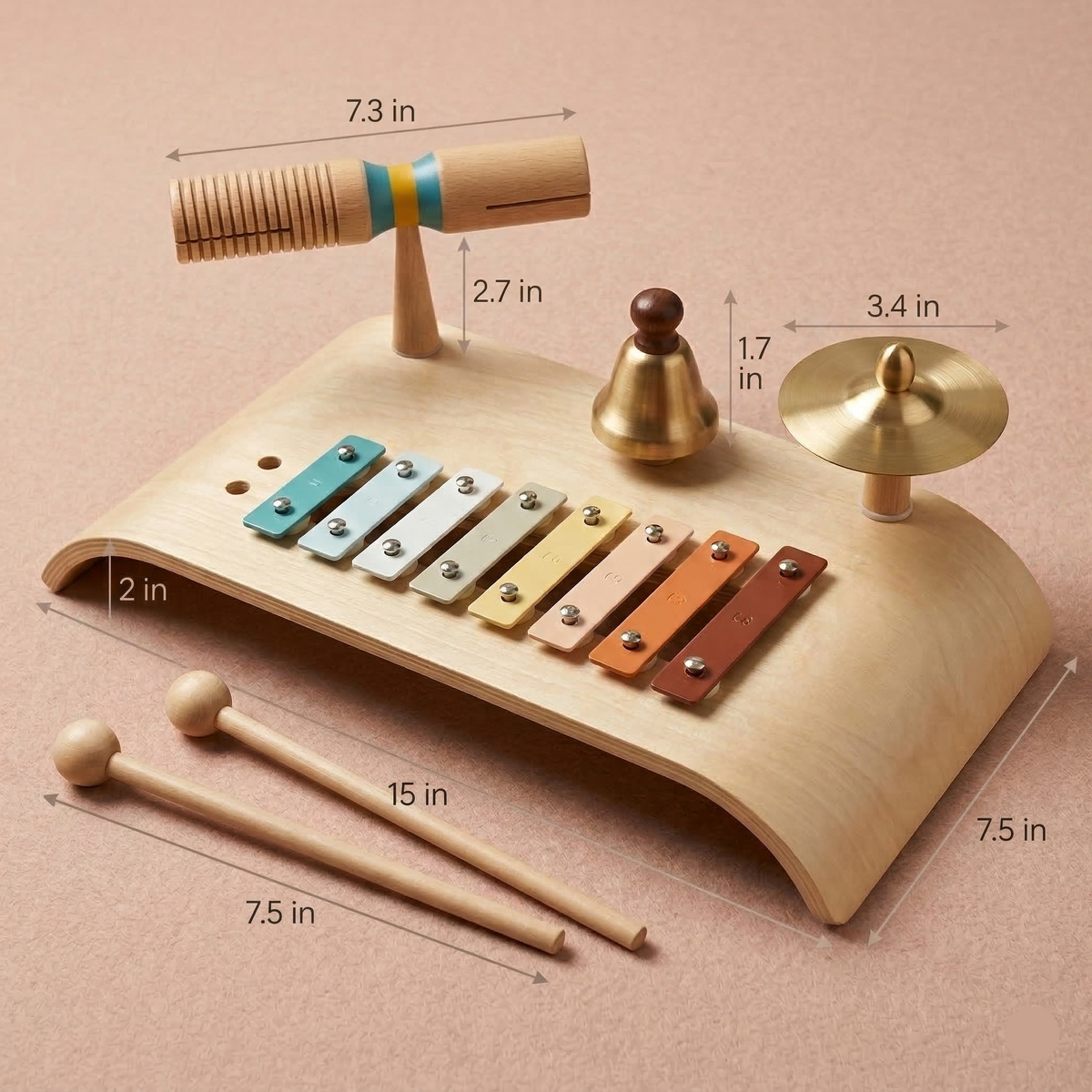 Montessori Drum Set 5-in-1 | The Rhythmic-Acoustic Hub