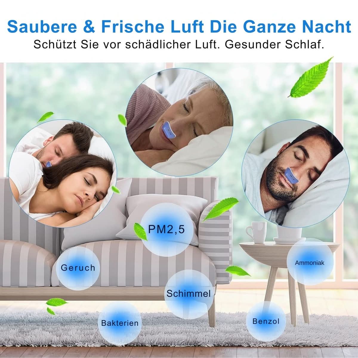 Compact CPAP Device for Sleep Apnea and Snoring Relief