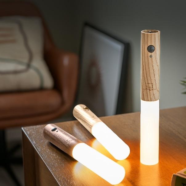 Smart Wooden Night Light | Get automatic lighting anywhere without cables
