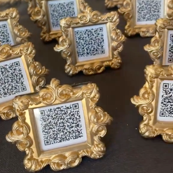 24pcs Gold Frame Wedding Table Number Mini Gold Place Card Frames Baroque Wedding Table Card Frame Gold Mini Picture Frames