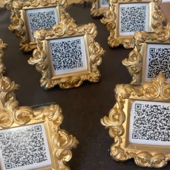 24pcs Gold Frame Wedding Table Number Mini Gold Place Card Frames Baroque Wedding Table Card Frame Gold Mini Picture Frames