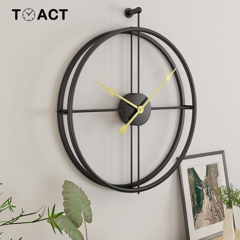 Geometric Design Oversized Wall Clock in Nordic Style