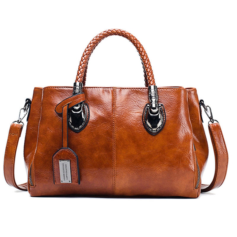 CLARA™ Vintage Oil Wax leather luxury handbag