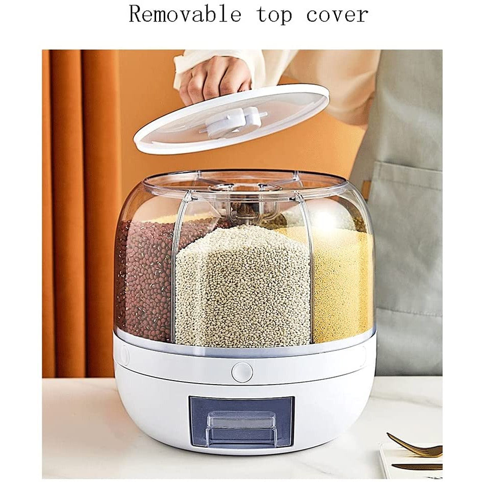 Rotating Grain Dispenser Food Storage Container