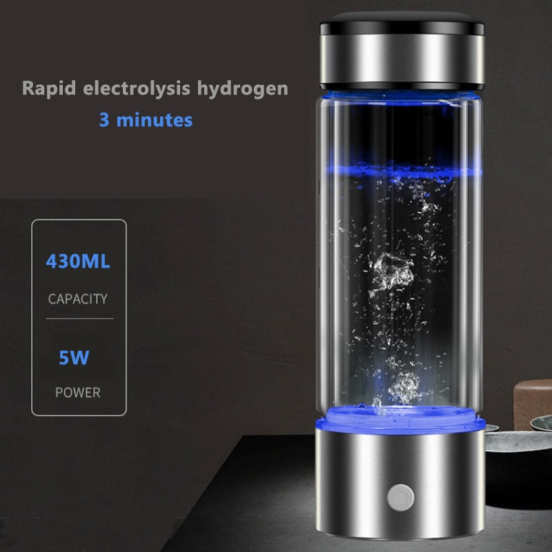 Portable Hydrogen Water Generator Bottle for Daily Hydration & Wellness