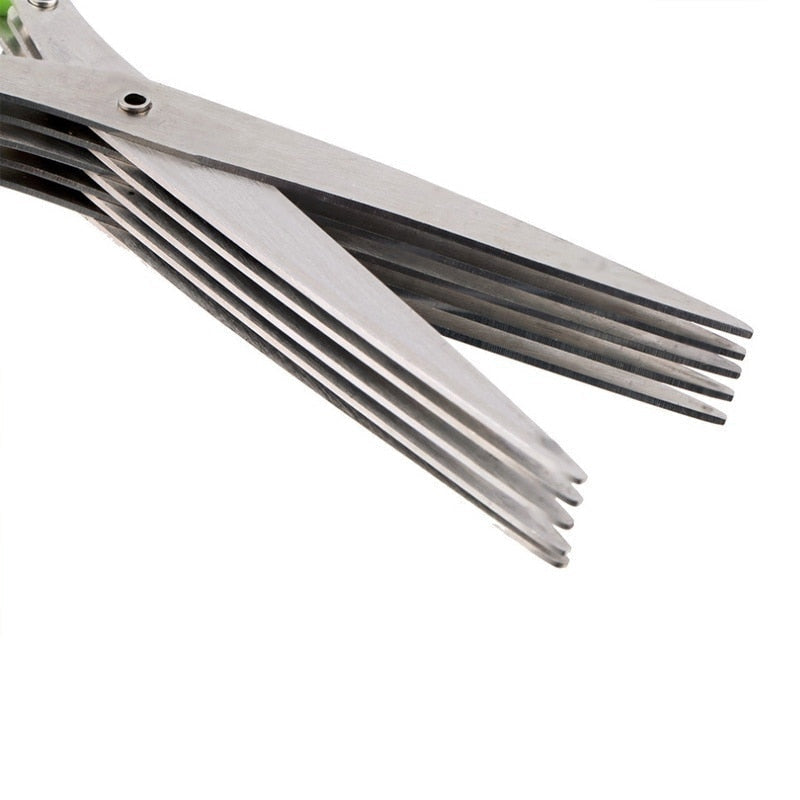 SliceMate 5-Blade Herb Scissors for Kitchen Food Preparation