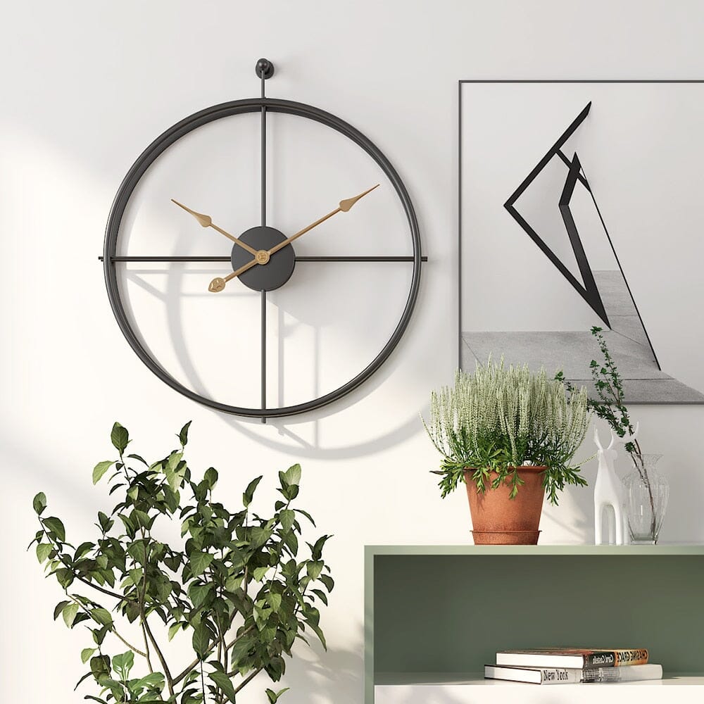 Geometric Design Oversized Wall Clock in Nordic Style