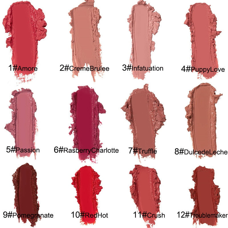 12 Color Sexy Women Lipstick
