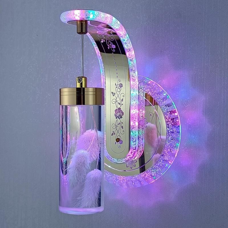 Porsha™ Crystal Amber Wall Lamp