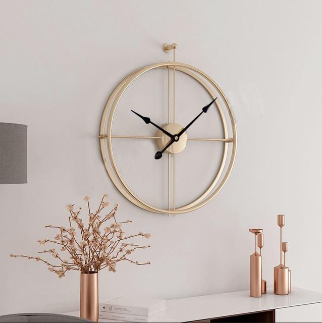 Geometric Design Oversized Wall Clock in Nordic Style