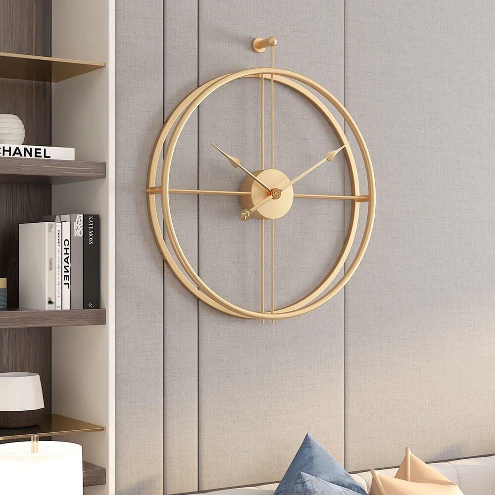Geometric Design Oversized Wall Clock in Nordic Style
