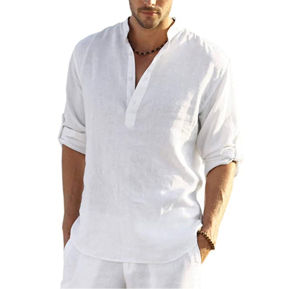 Men's Casual Linen Shirt
