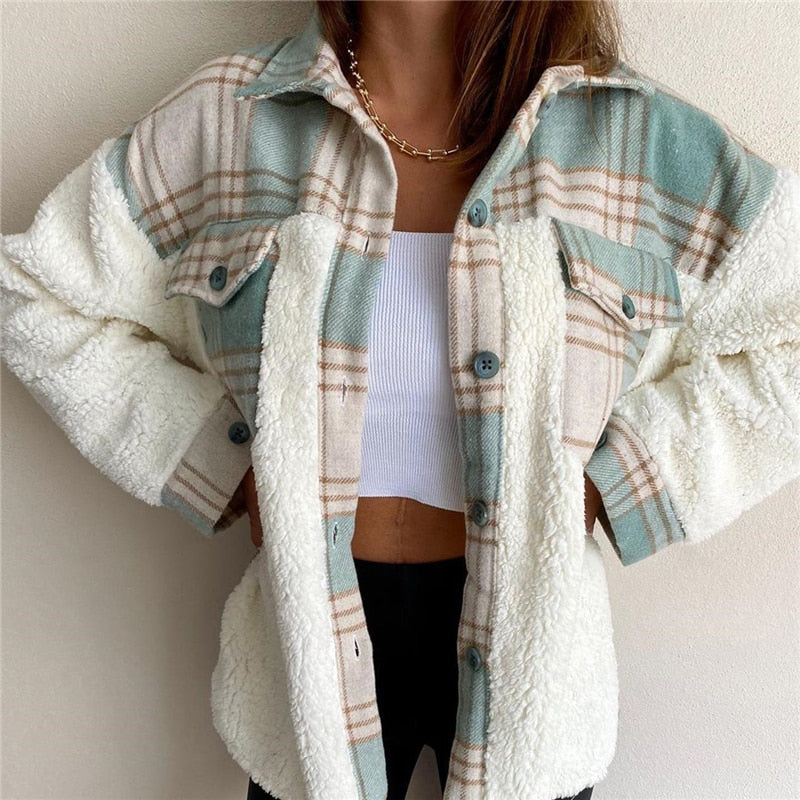 ALEAH™ Plaid Sherpa Jacket