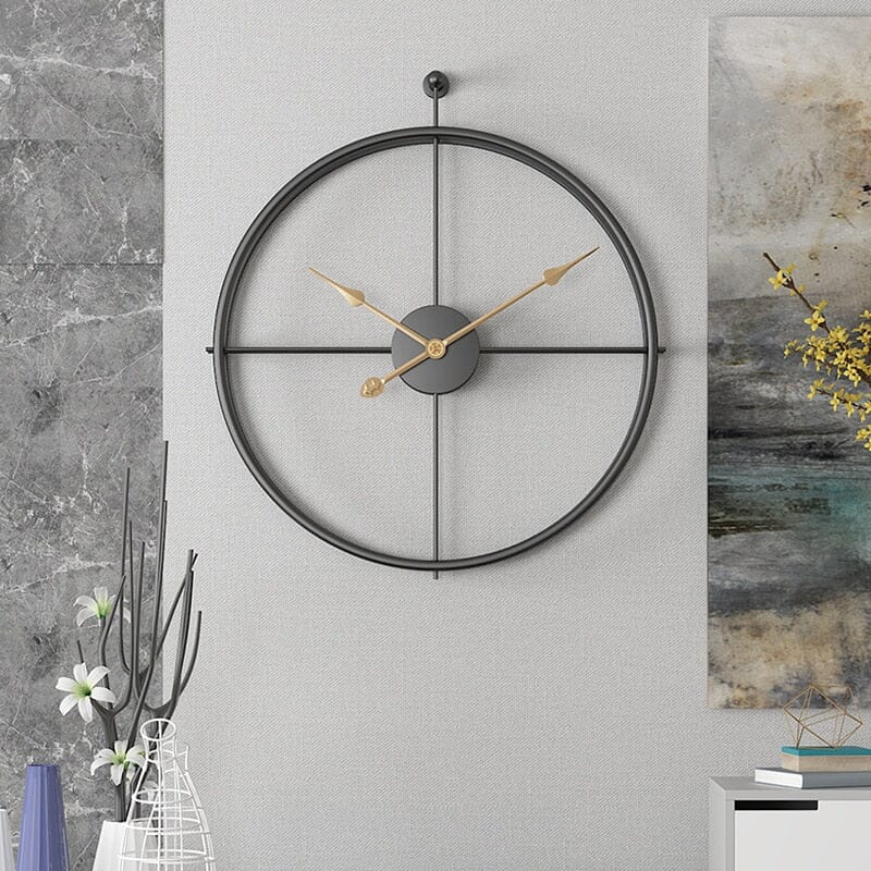 Geometric Design Oversized Wall Clock in Nordic Style