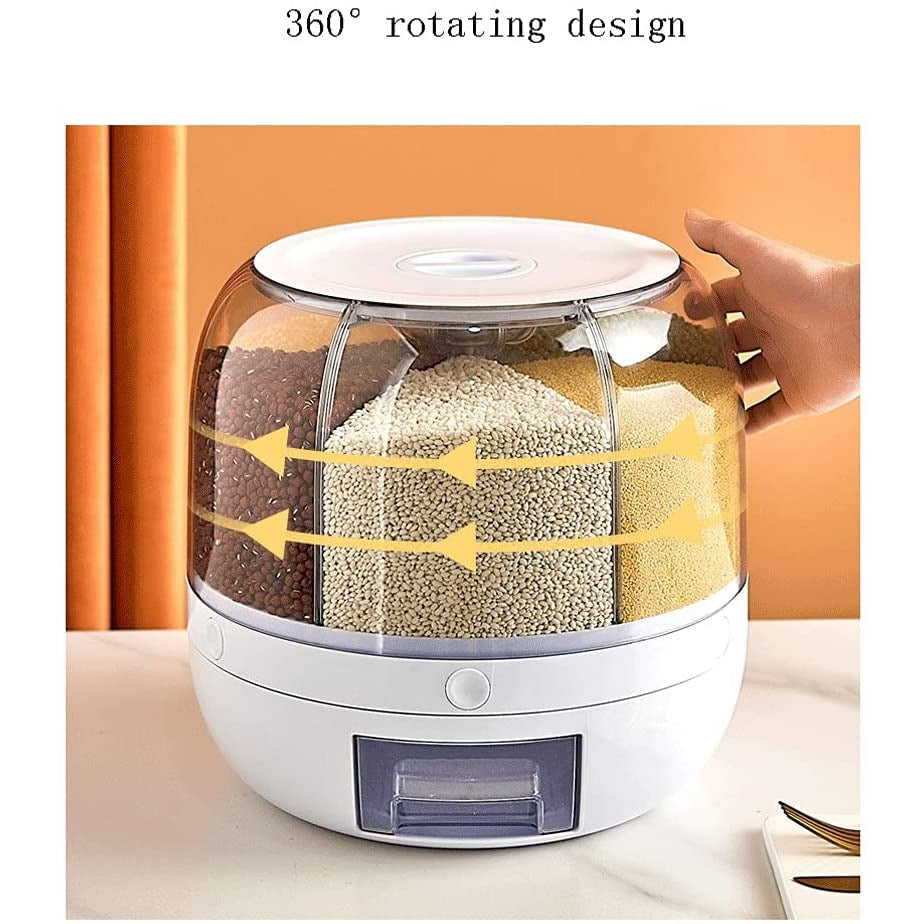 Rotating Grain Dispenser Food Storage Container