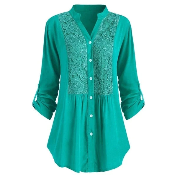 Long Puff Sleeve Blouse for Women