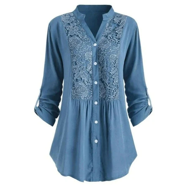 Long Puff Sleeve Blouse for Women