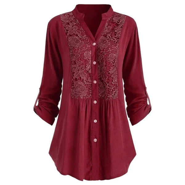 Long Puff Sleeve Blouse for Women