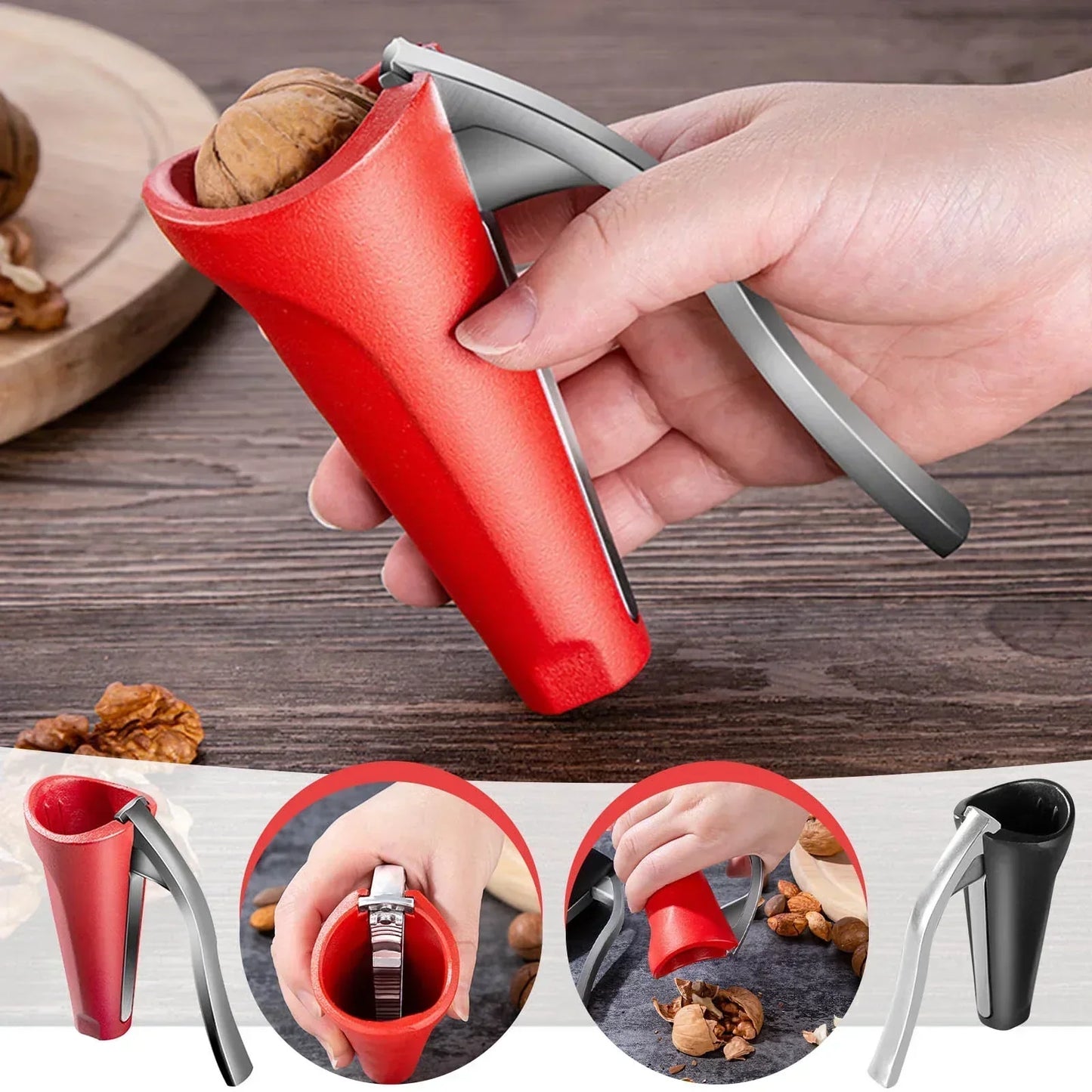 Handheld Nut Cracker for Kitchen – Durable Tool for Walnuts and Hazelnuts