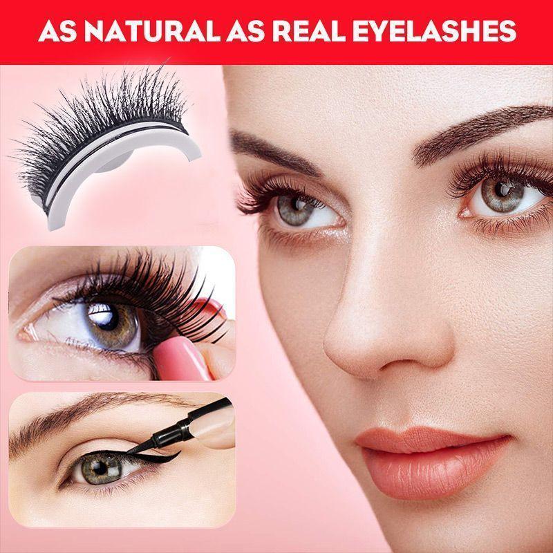Reusable Self-Adhesive False Eyelashes for Natural Eye Makeup