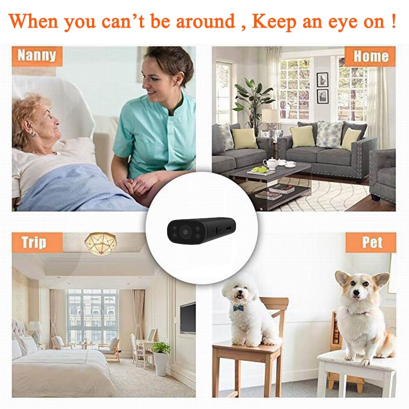 Portable Mini Security Camera for Home Surveillance & Monitoring