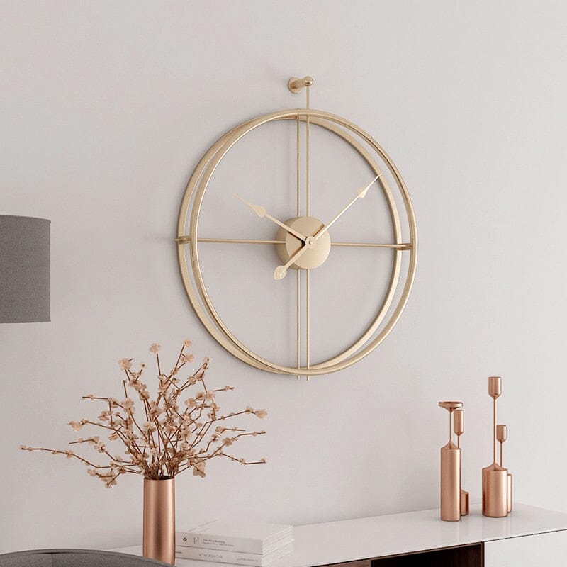Geometric Design Oversized Wall Clock in Nordic Style