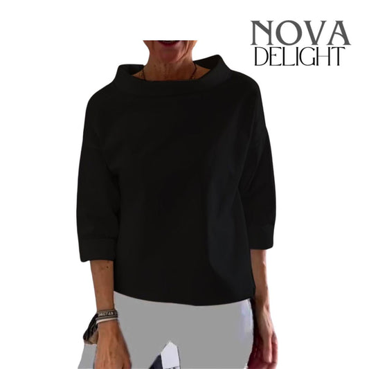 Beatrice™ Wide Turtleneck Blouse