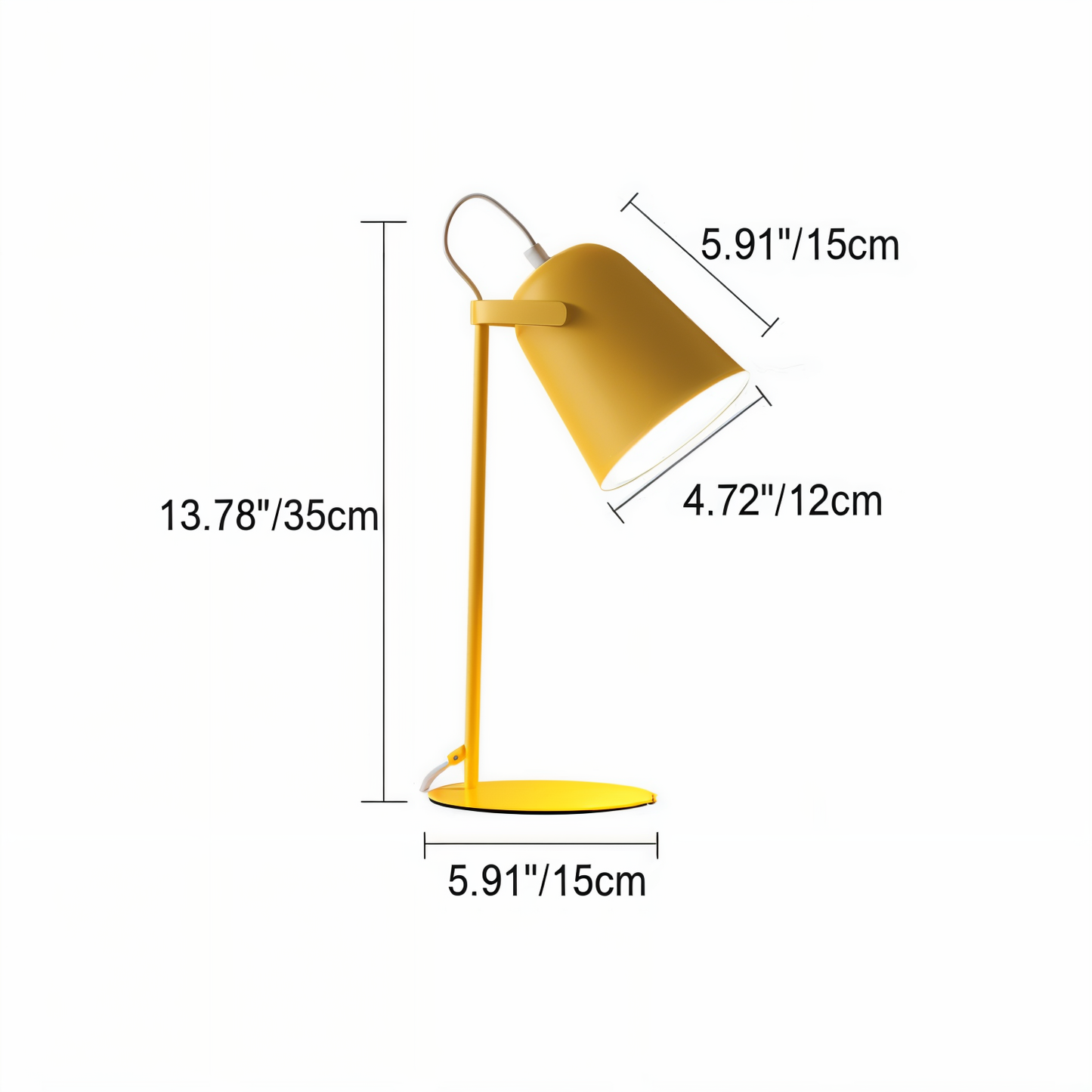 Macaron Table Lamp - Nordic Yellow Desk Lamp - Adjustable Light