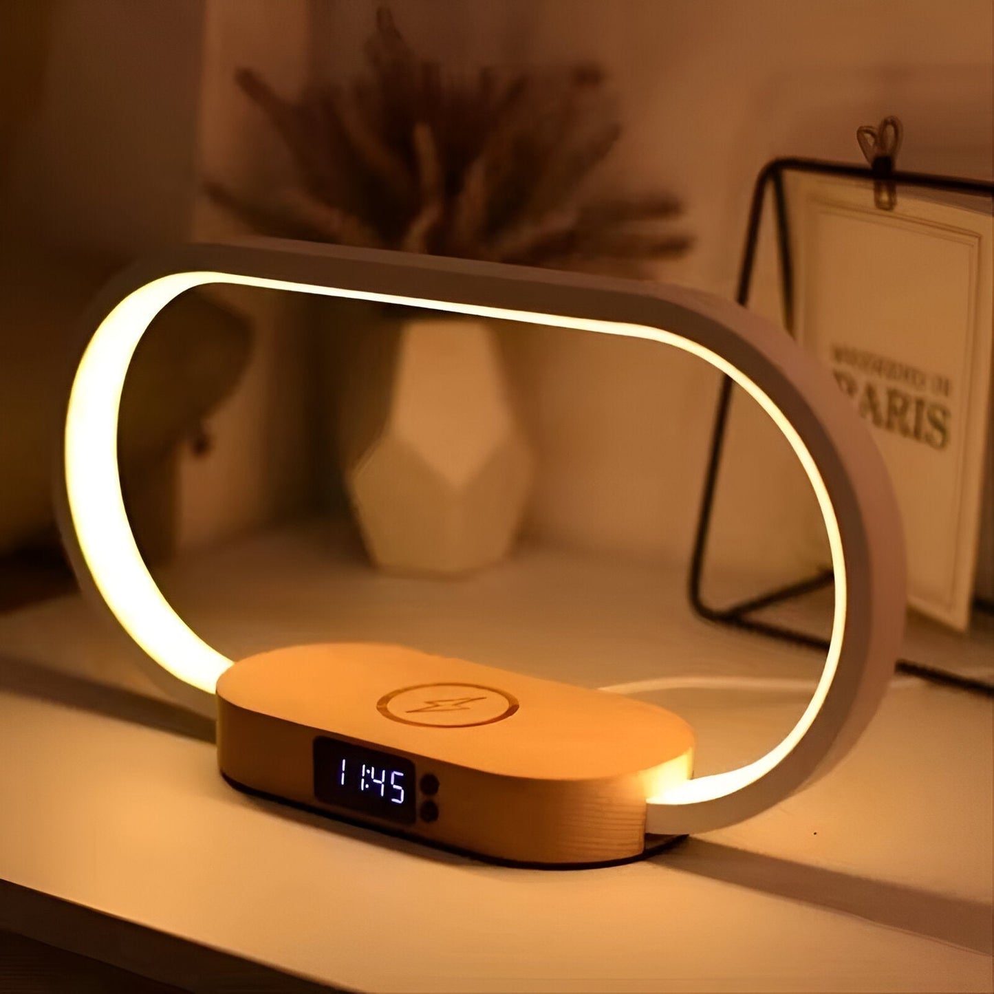 Night Light with USB-C Charging and Digital Clock Feature