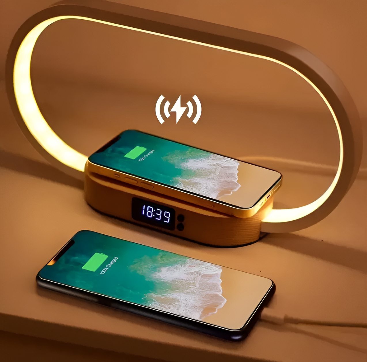 Night Light with USB-C Charging and Digital Clock Feature