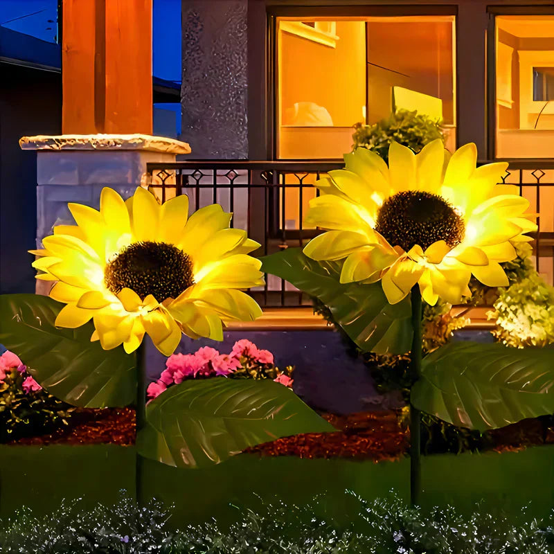 IP65 Solar Garden Light with Realistic Sunflower Design