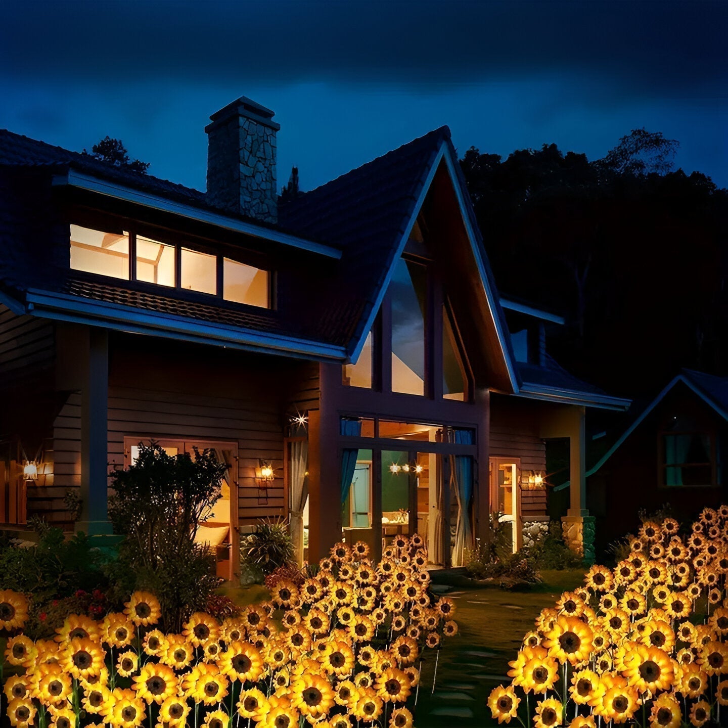 IP65 Solar Garden Light with Realistic Sunflower Design