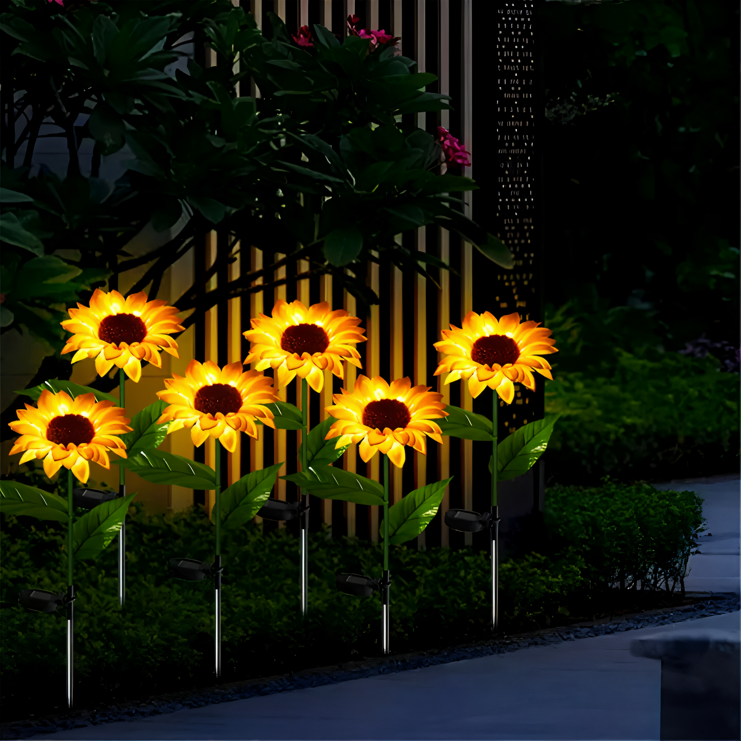 IP65 Solar Garden Light with Realistic Sunflower Design