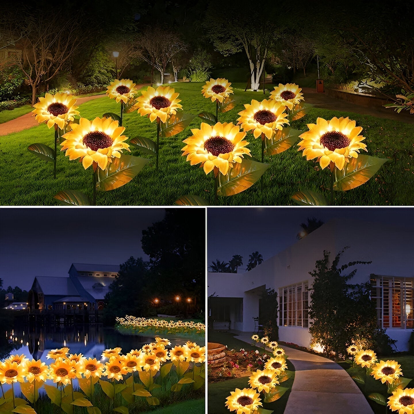IP65 Solar Garden Light with Realistic Sunflower Design