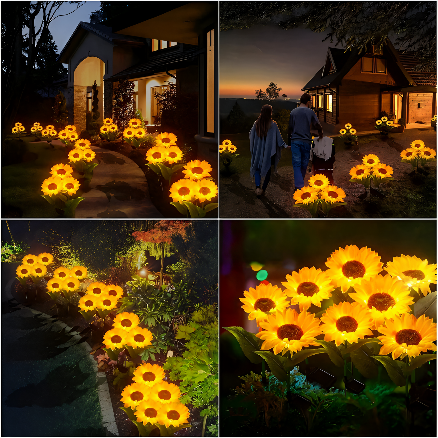 IP65 Solar Garden Light with Realistic Sunflower Design