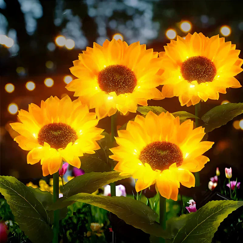 IP65 Solar Garden Light with Realistic Sunflower Design