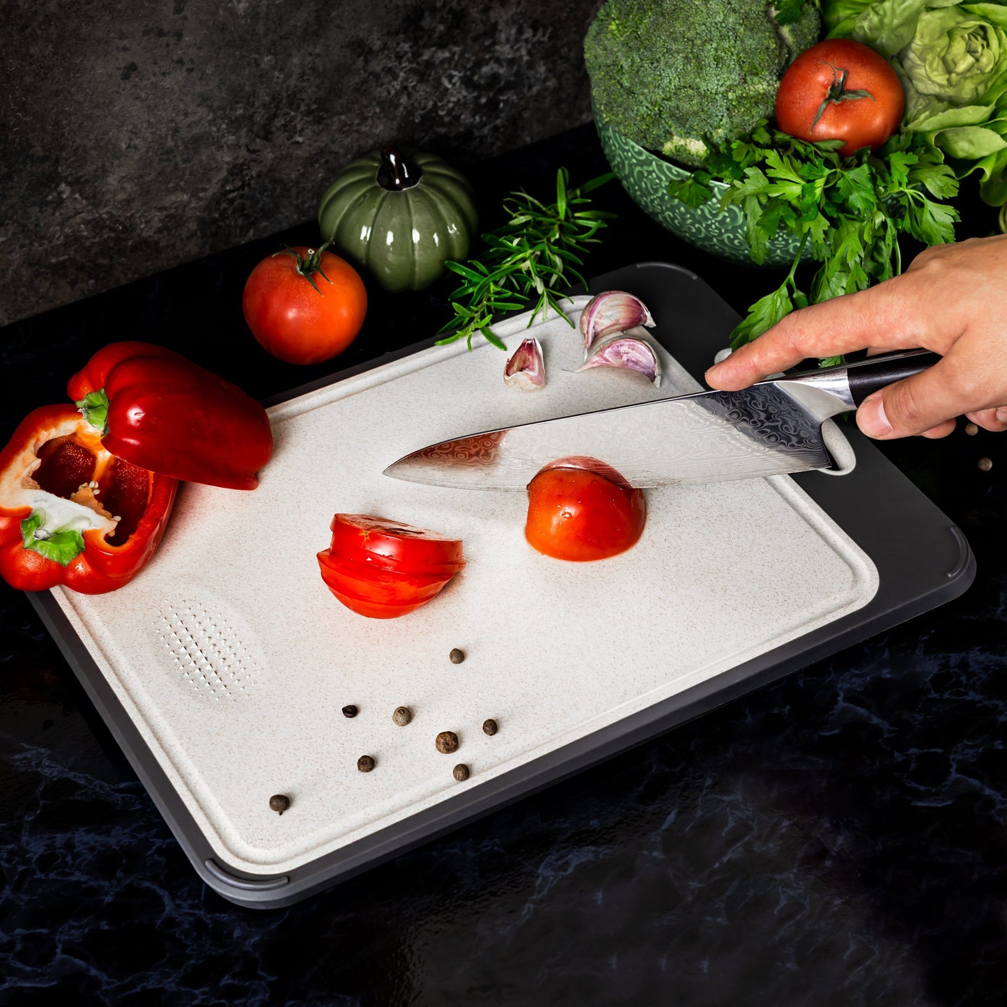 Durable Non-Porous Kitchen Cutting Board – Safe for Food Prep and Cooking
