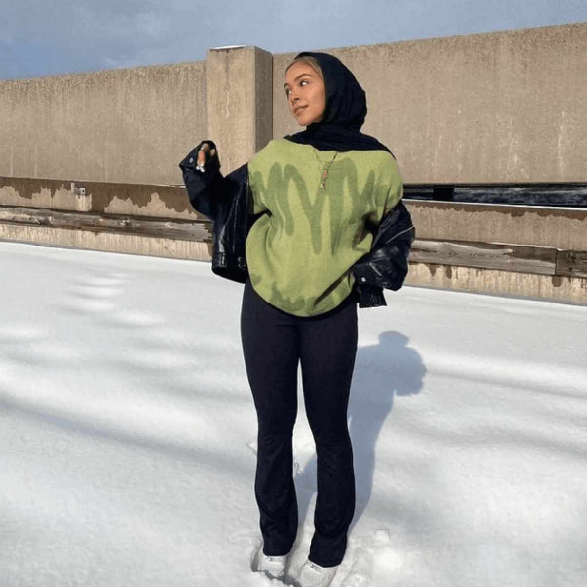 Green Popular Paint Spill Jumper