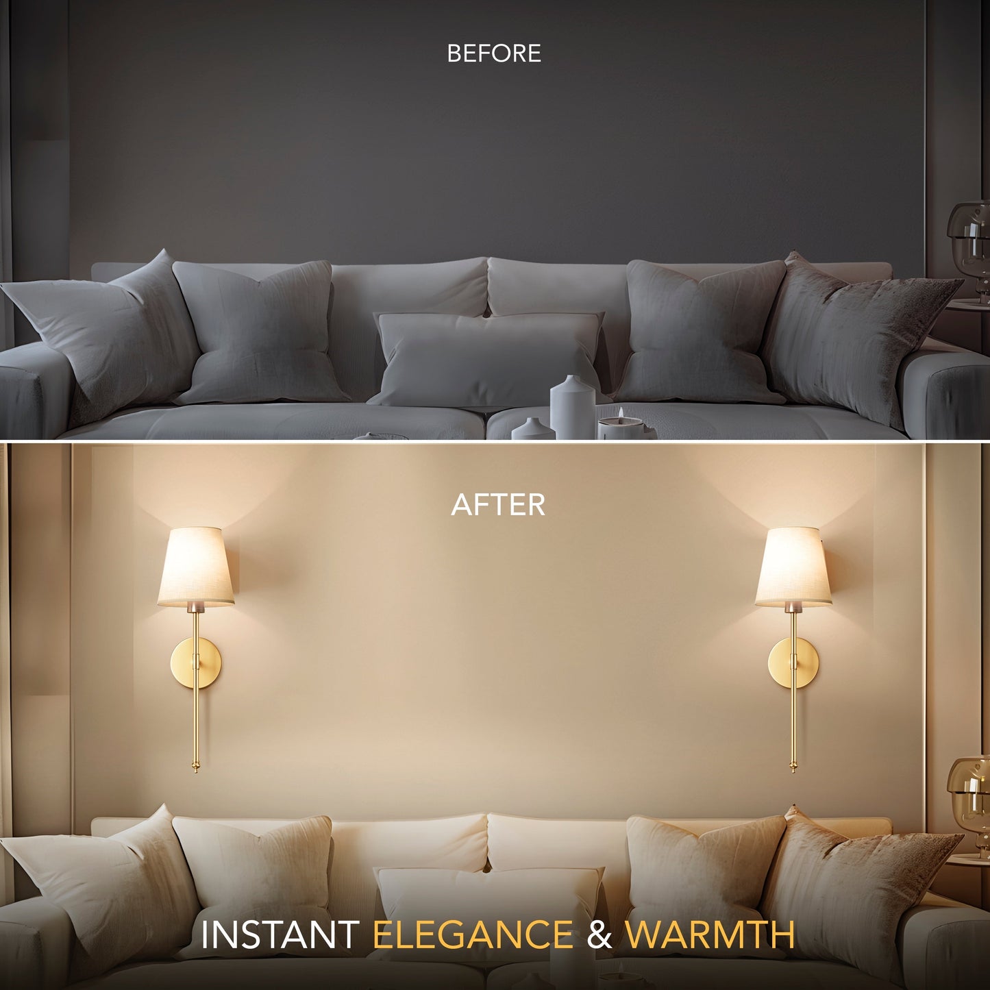 LuxeGlow Sconce - Wall Light for Easy, Tool-Free Home Lighting