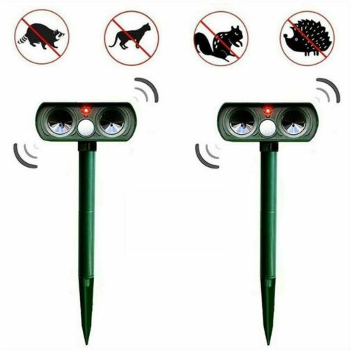 Outdoor Animal Deterrent with Solar-Powered Motion Sensor – Infrared Detection for Garden and Yard