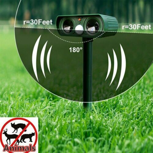 Outdoor Animal Deterrent with Solar-Powered Motion Sensor – Infrared Detection for Garden and Yard