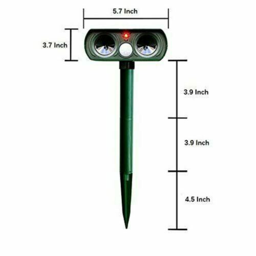 Outdoor Animal Deterrent with Solar-Powered Motion Sensor – Infrared Detection for Garden and Yard